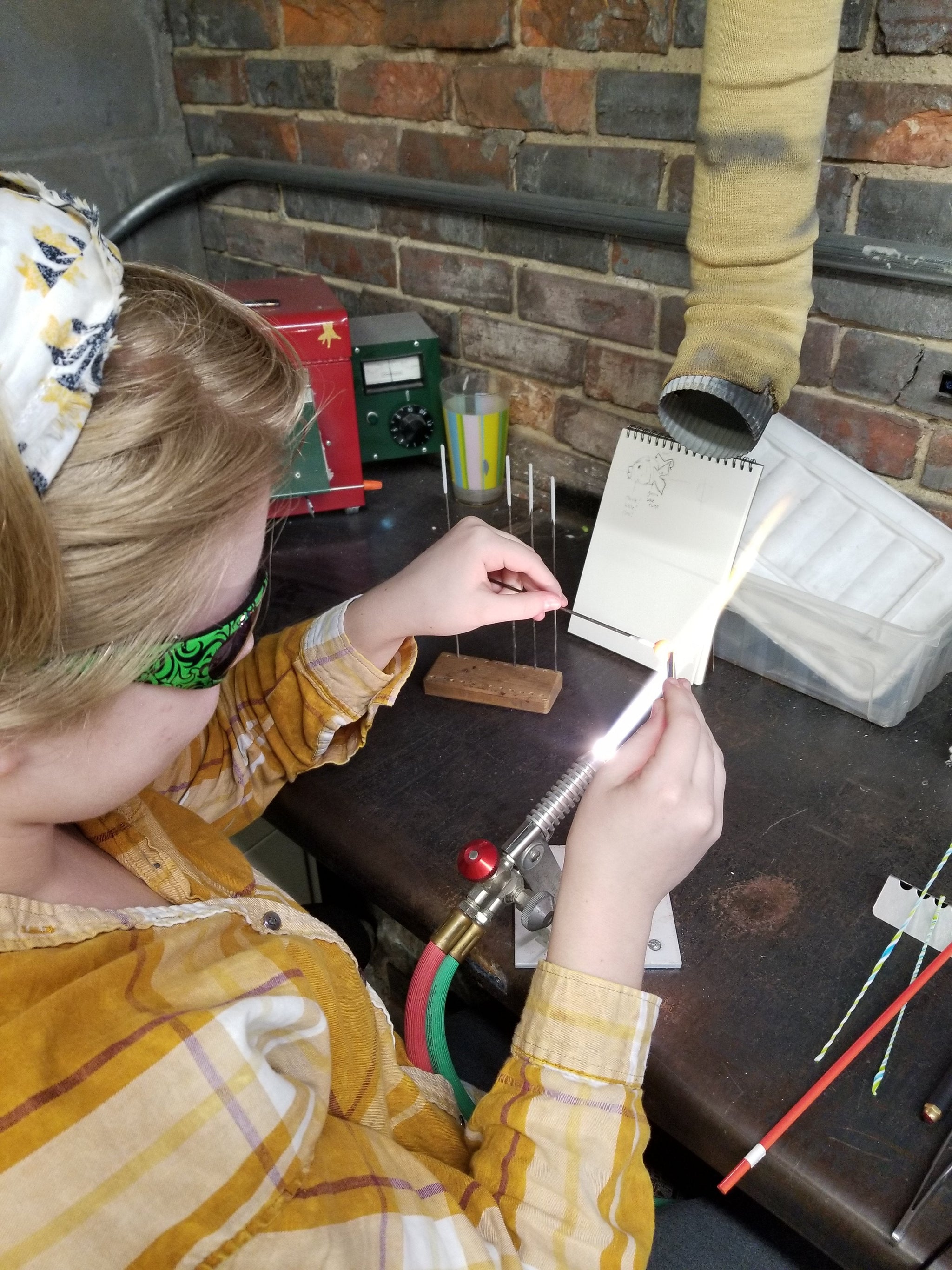 Flameworking student: Minor Torch