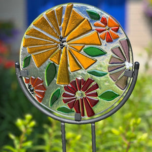 Fused Glass Garden Art (with Metal Stand) - September 16