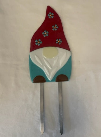 Gnome Garden Art (with metal stake) - April 6