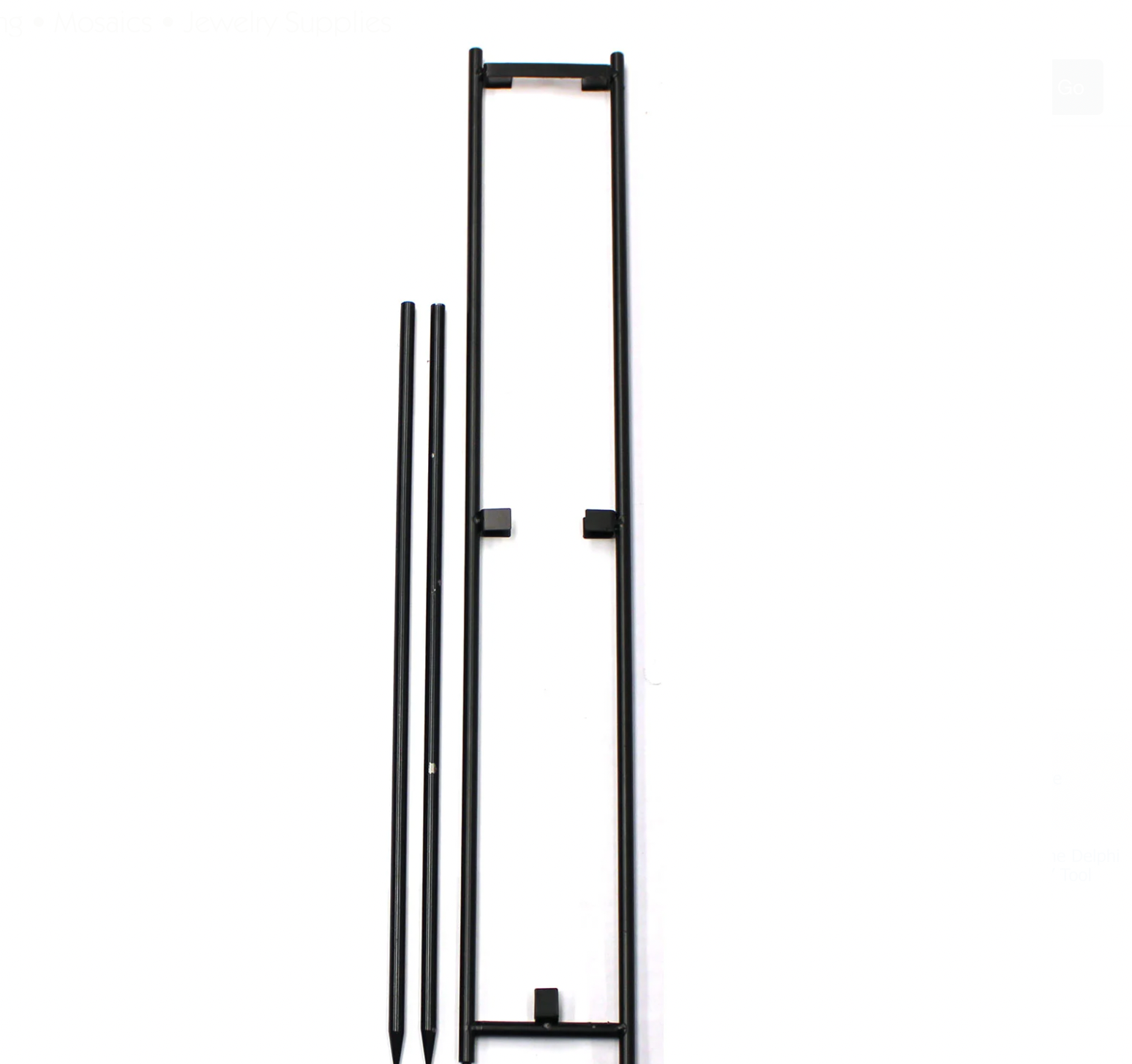 Fused Glass Garden Art (with rectangle metal stand) - April 13