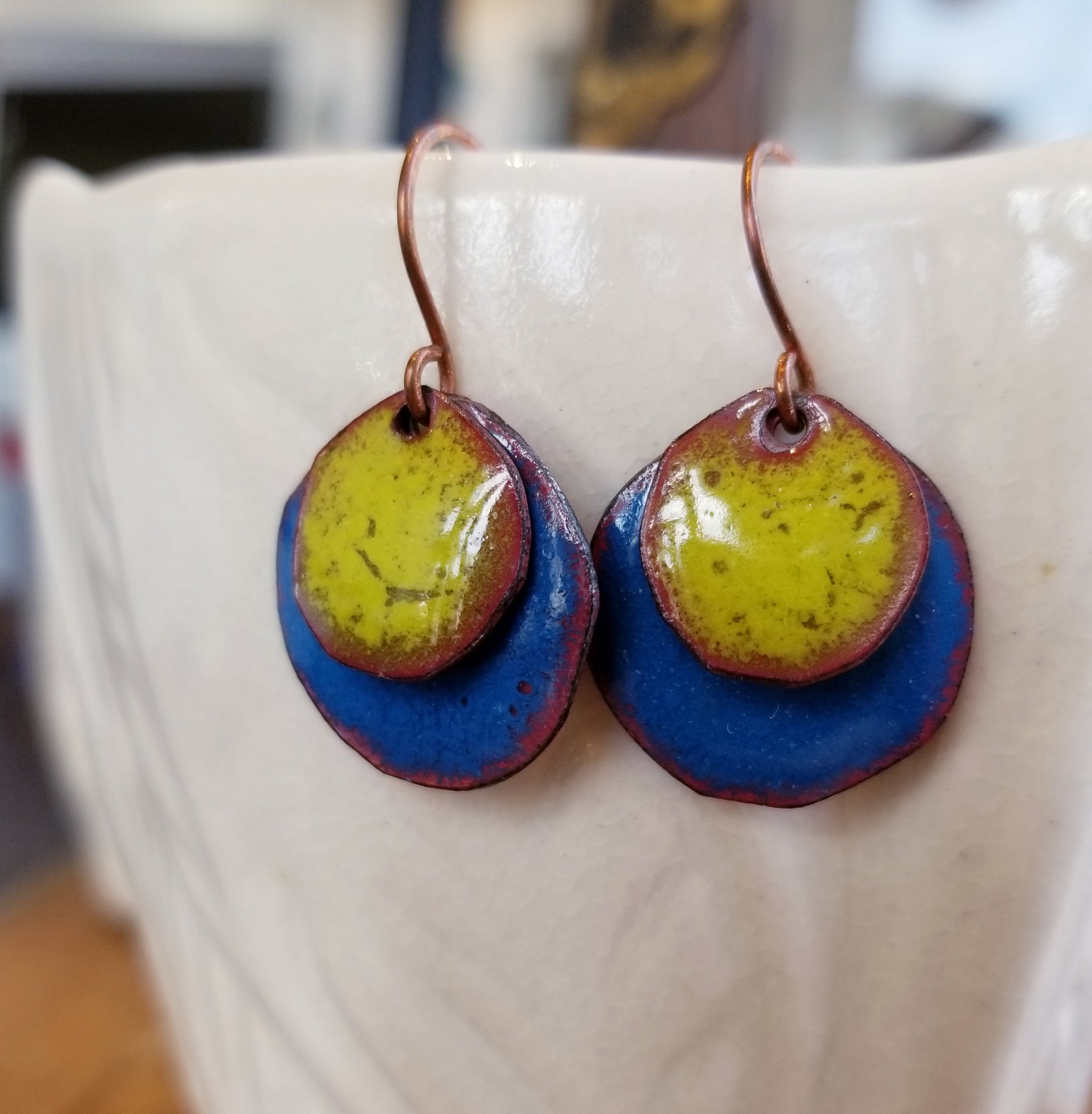 Layered Disc Earrings (Multiple Colorways) - Tina Tavolacci