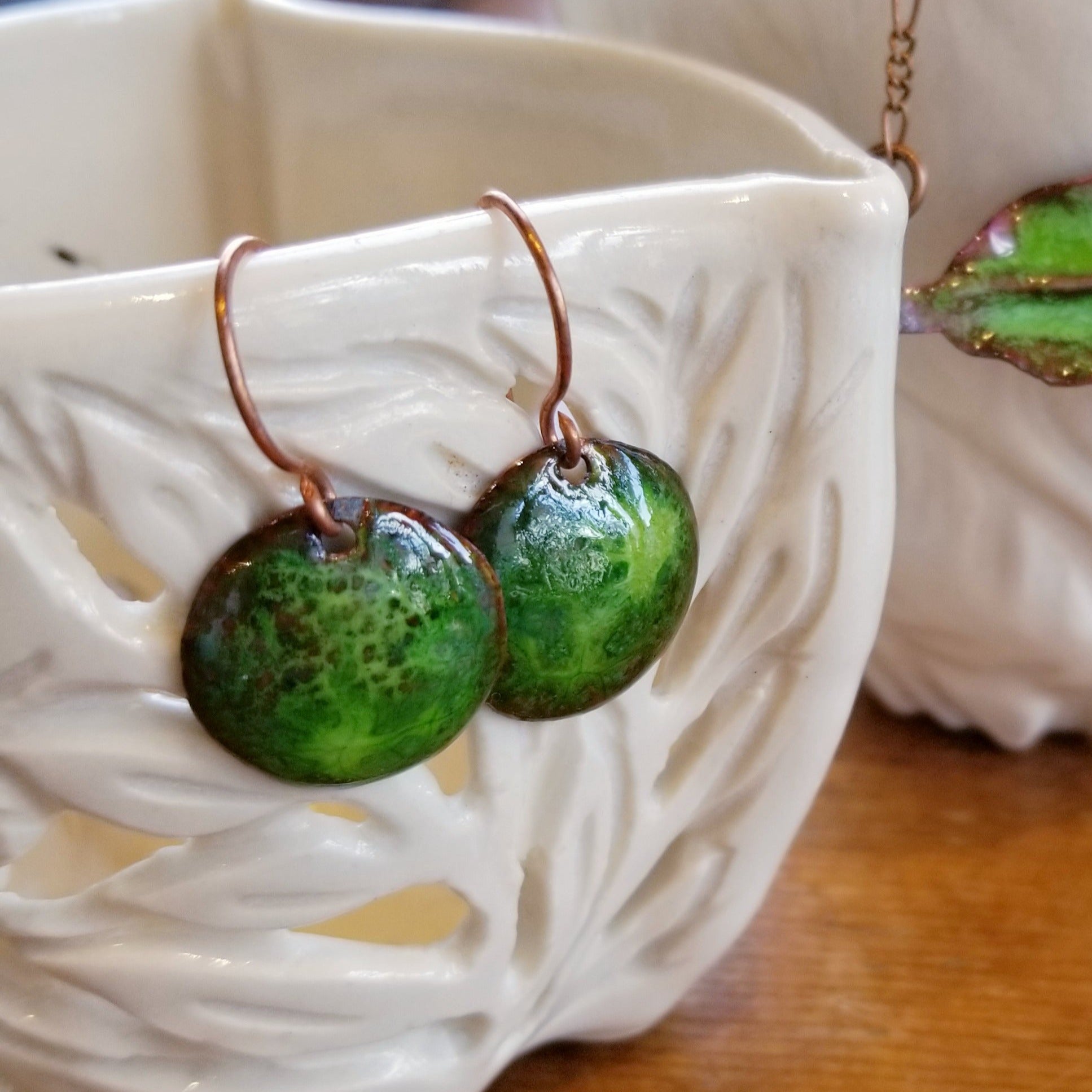 Torch-Fired Enamel: Domed Earrings - August 10