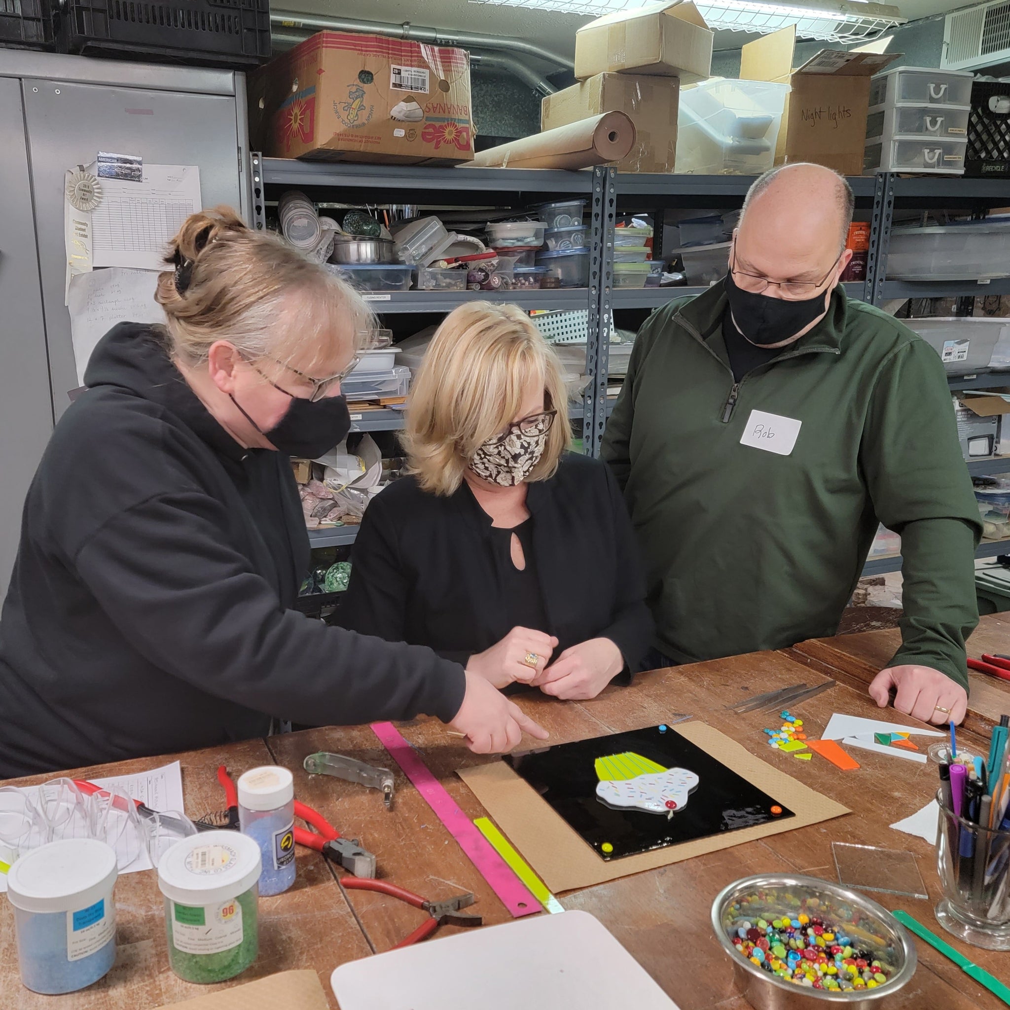 NEW! Floral Fused Glass Platter - Saturday, May 21