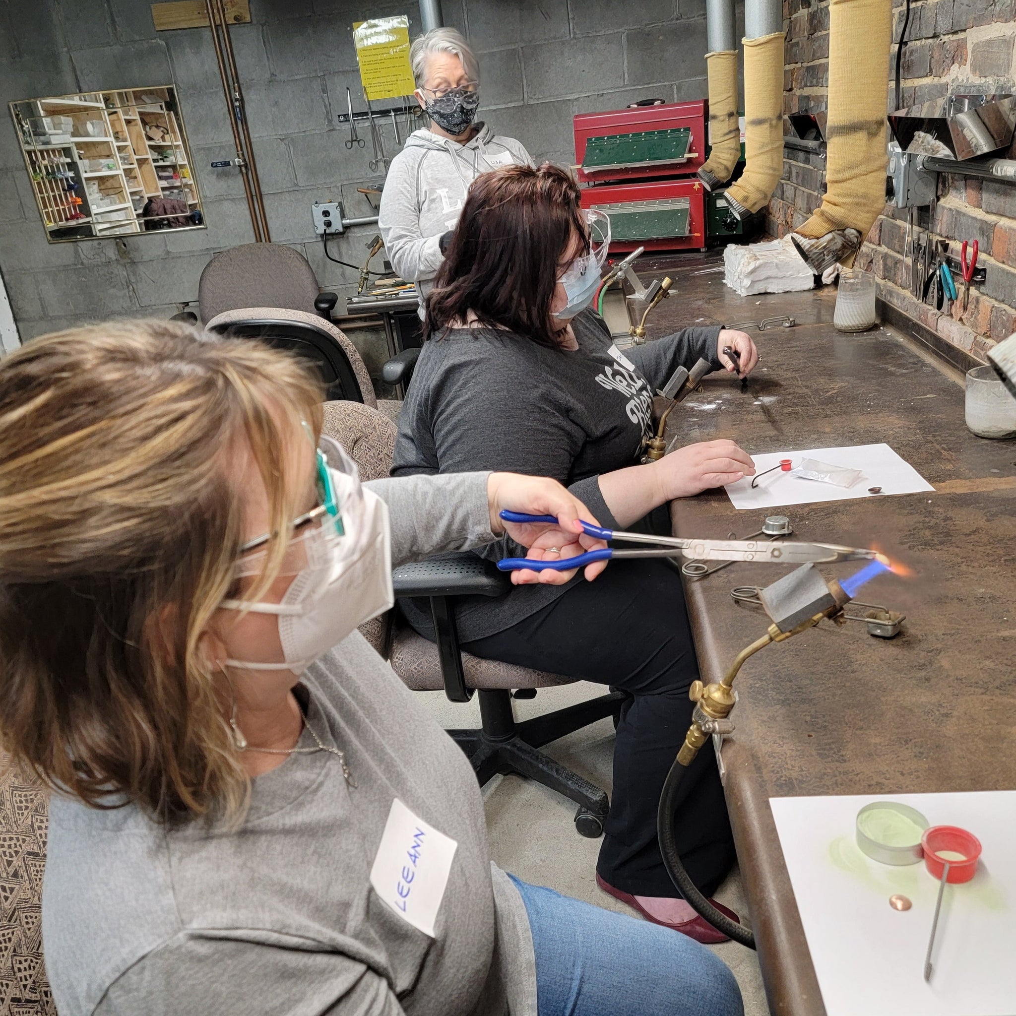 Torch-Fired Enamel: Domed Earrings - August 10