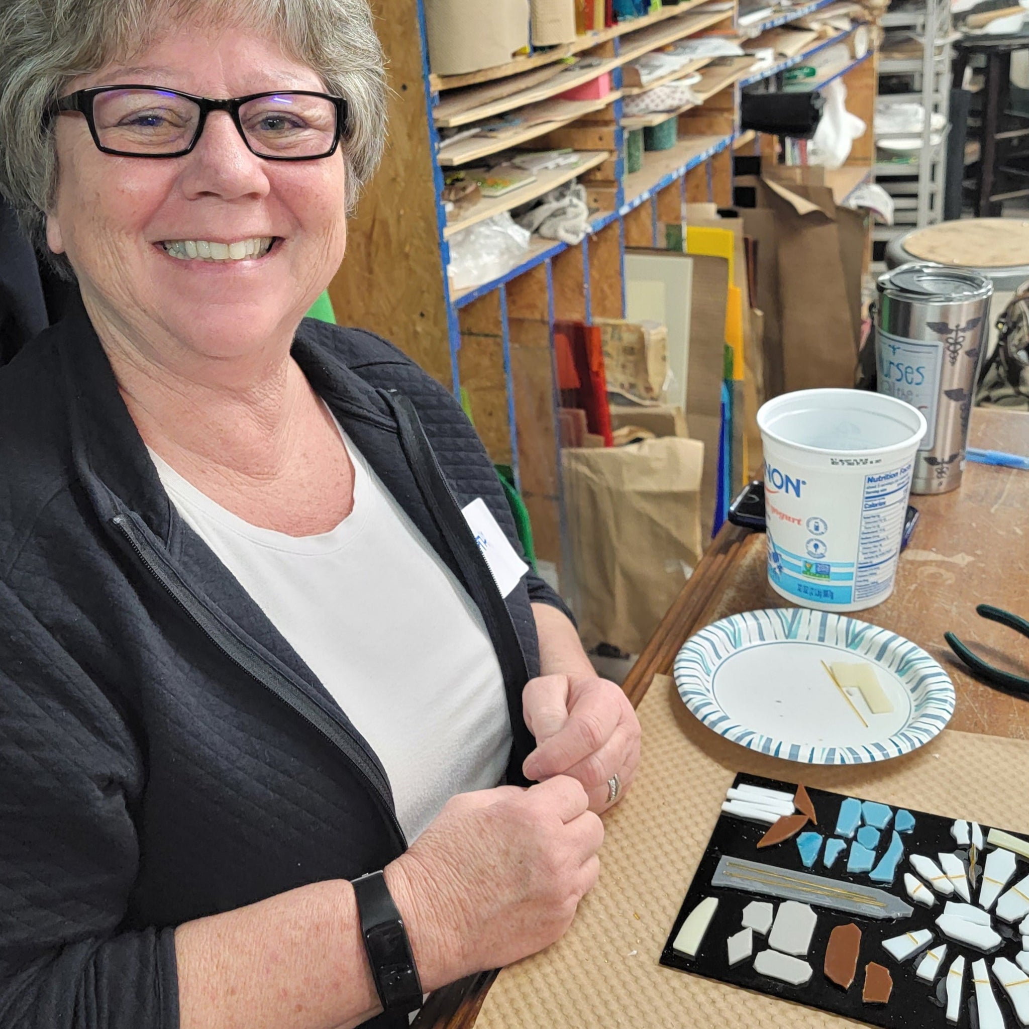 Fall Fused Glass Cheese Board - September 30