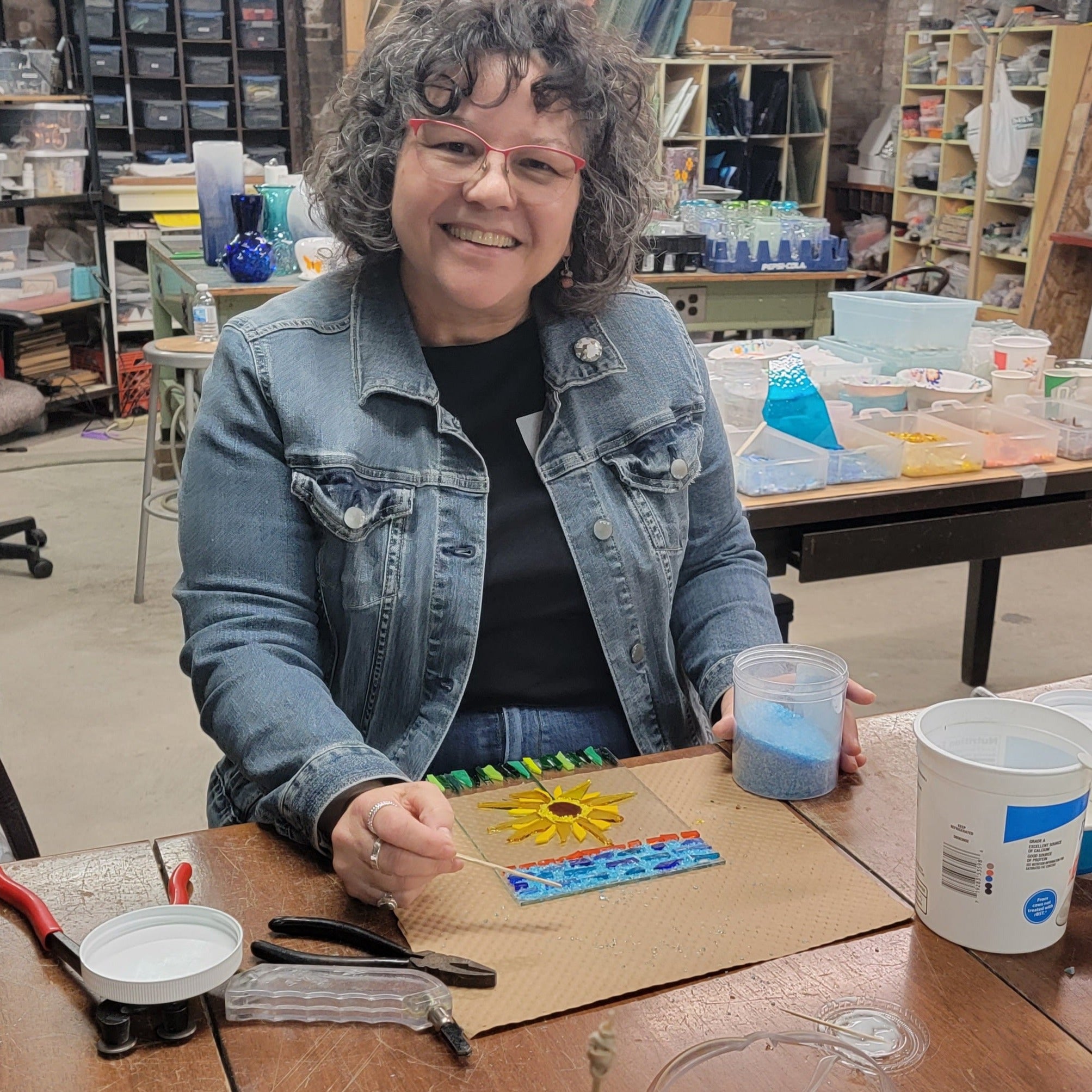 Fall Fused Glass Cheese Board - September 30