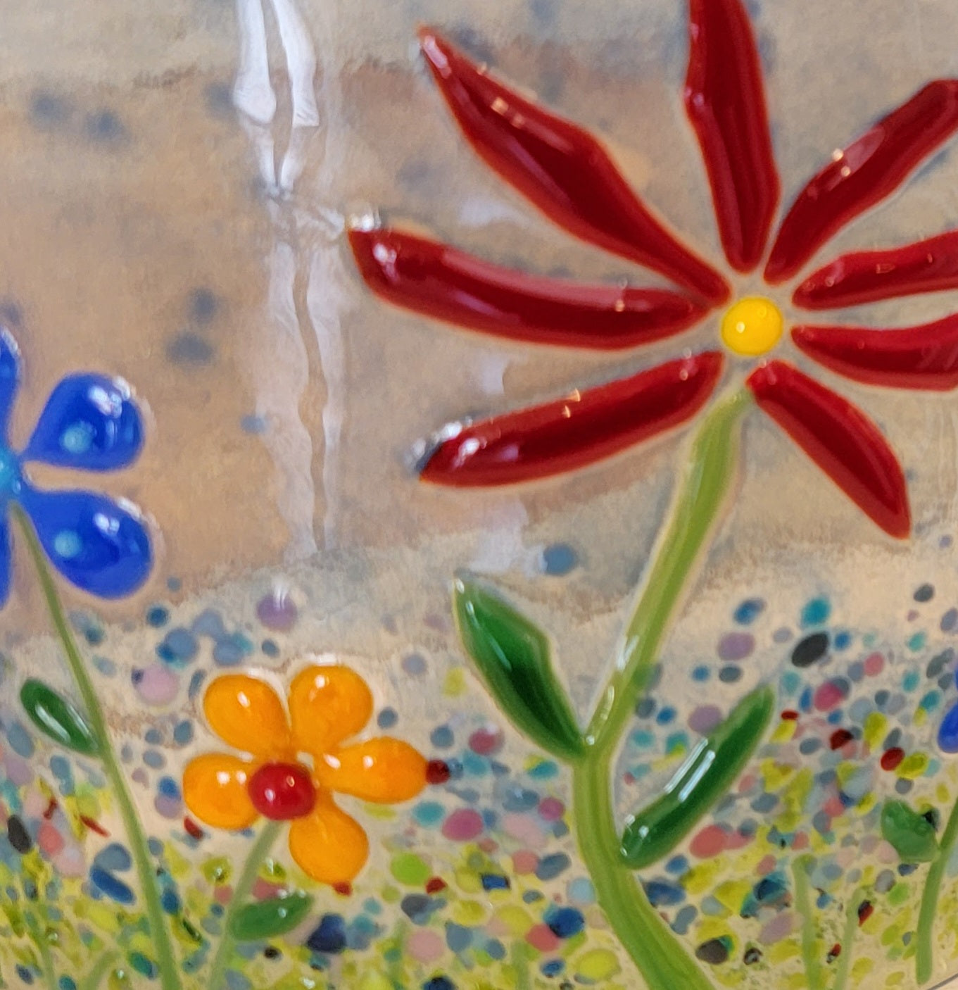 NEW! Floral Fused Glass Platter - Saturday, May 21