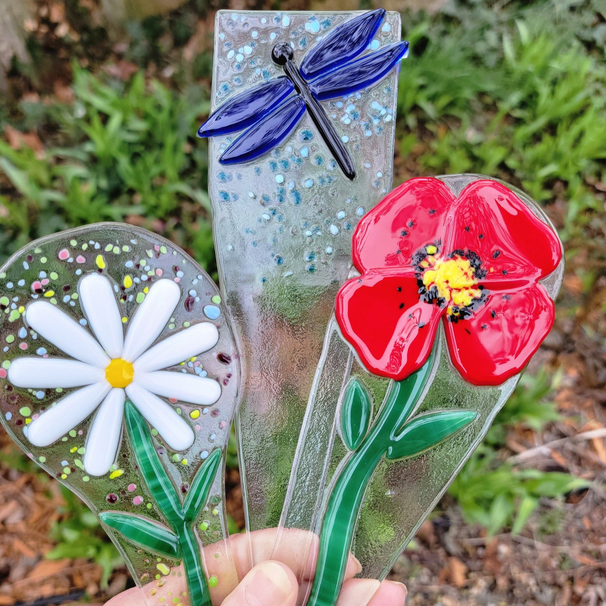 NEW! Fused Glass Plant Stakes - Wednesday, May 25