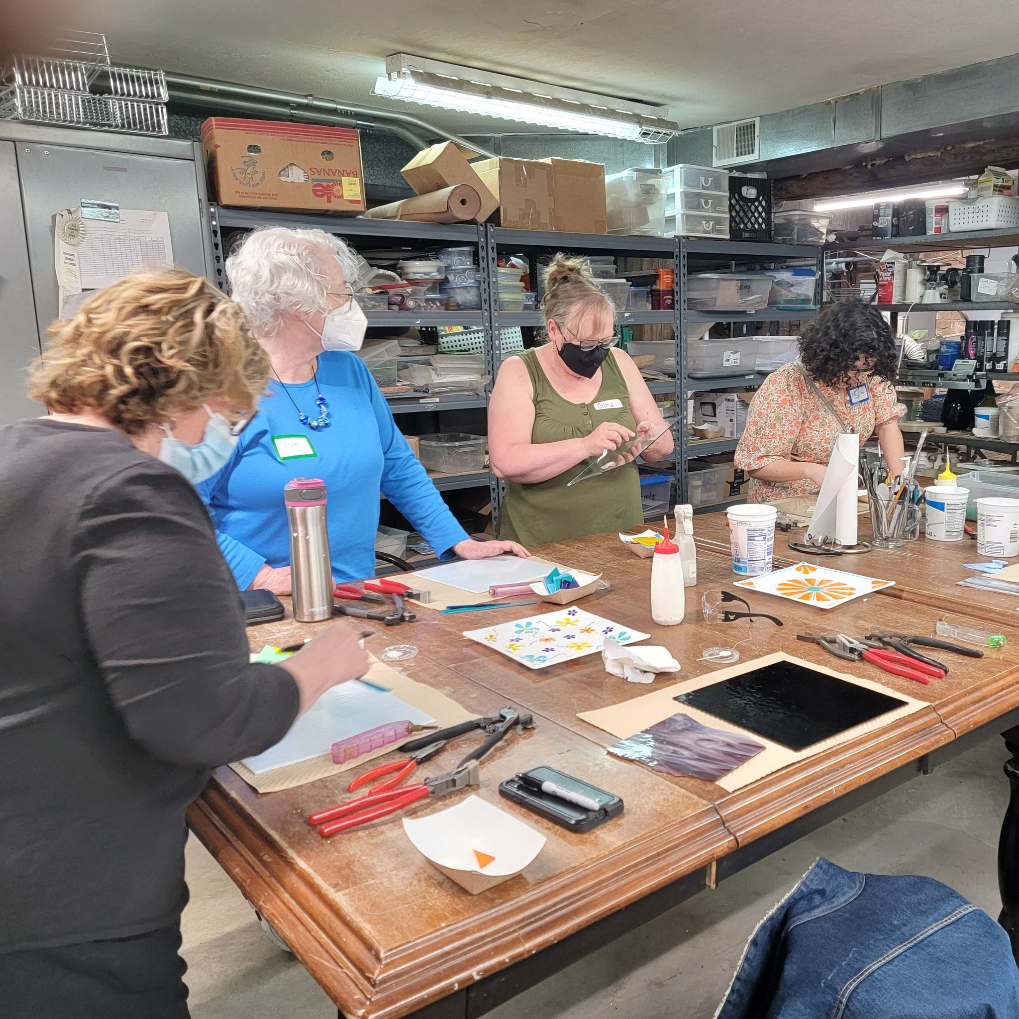 Floral Fused Glass Platter - Saturday, April 22