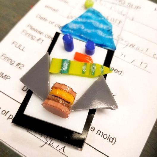 Fused glass ornament