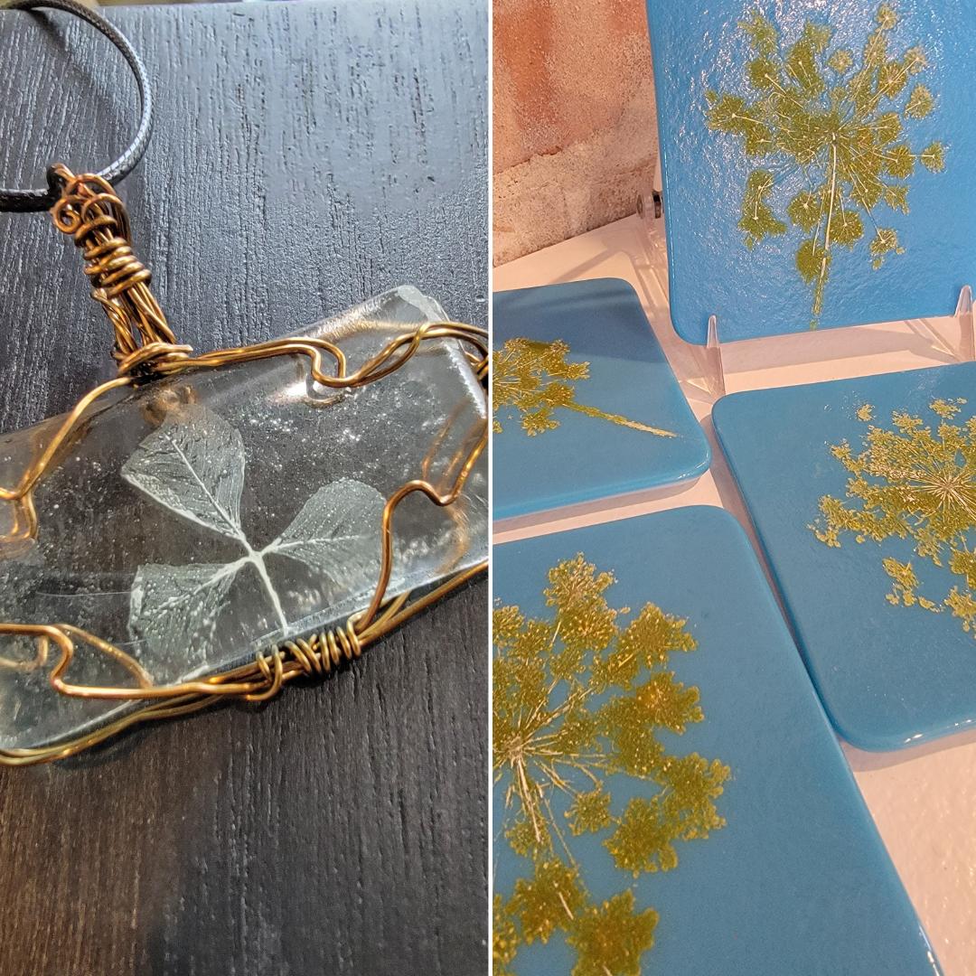 NEW! Fossil Vitra Coasters & Pendant (Glass Fusing) - Sunday: May 7 & 14