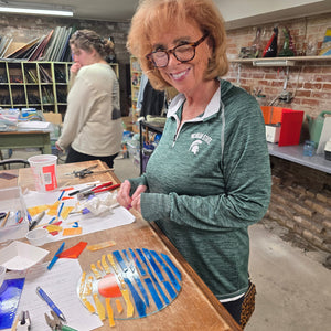 Fused Glass Garden Art (with round metal stand) - June 7 (10am - 1pm)