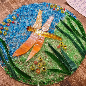 Fused Glass Garden Art (with round metal stand) - June 7 (10am - 1pm)