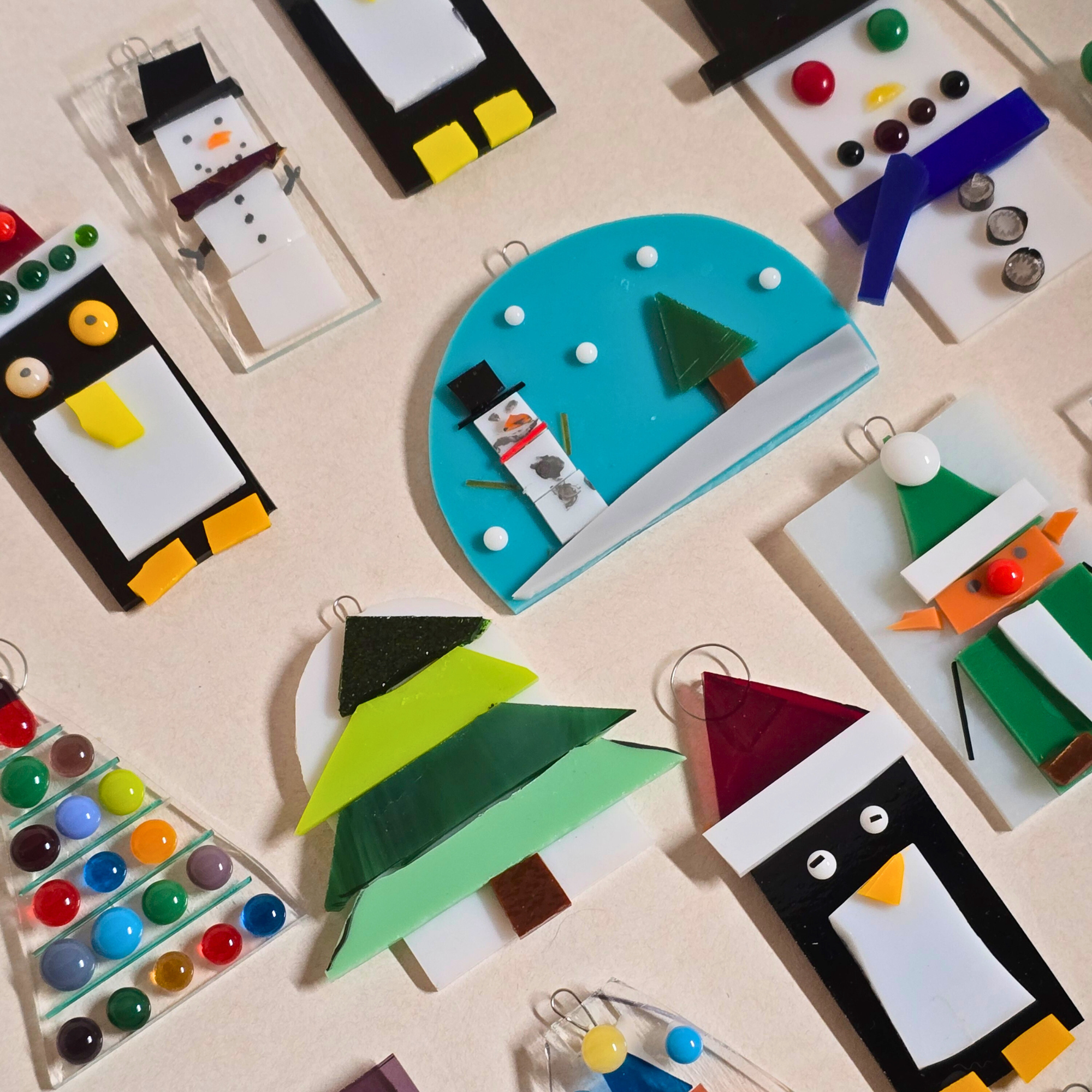 Fused Glass Ornament Workshop: Friday, December 12th (choose your time slot)