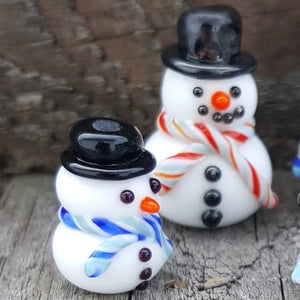 Let it Snow! Flameworked Snowman Beads - December 4