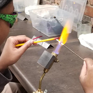 Creating glass beads in the flame using a Hot Head torch