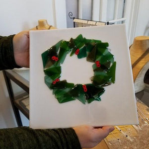 Fused Holiday Platter Wreath